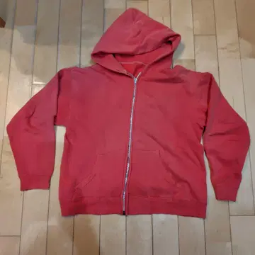 빈티지 빨간색 집업 후드티