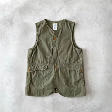 POST OVERALLS 로얄 트래블러 베스트 USA제 올리브 XS