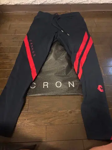 CRONOS 조거 팬츠 M 네이비/레드