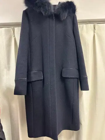 JUSGLITTY 3way 후드 부착 코트 네이비