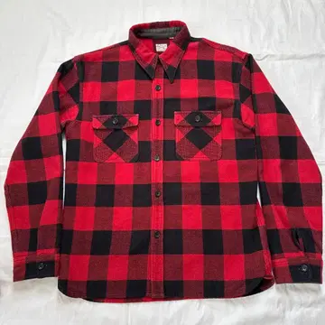 플랫 헤드 THE FLAT HEAD 블록 체크 플란넬 셔츠 42