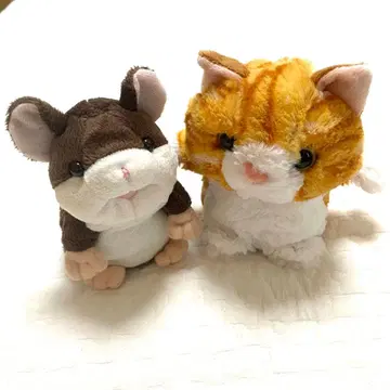 [정크제품] 코에마네 햄짱 미짱 2체 세트 미사용 동작 불량품