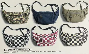 West Ride 숄더백 BL001 체크 무늬