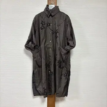 No.24 오시마 명주 롱 코트 손바느질 리메이크