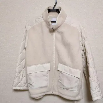 LEPSIM 스탠드 보아 퀼트 자켓