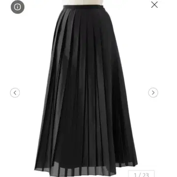 드로어 drawer 2024FW 타프타 플리츠 스커트 38 블랙
