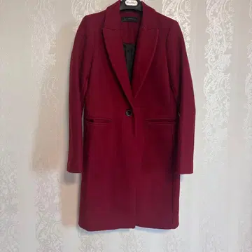 ZARA WOMAN 버건디 체스터 코트