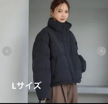 mysa 다나카 리나 스탠드 카라 아우터 다운 블랙 L 시마무라