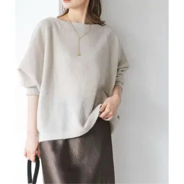 NOBLE 파인 울 돌먼 풀오버 베이지