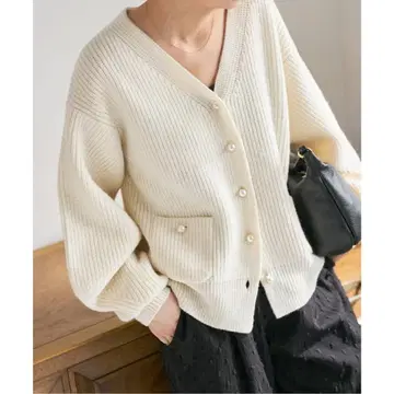새상품급 spick&span 스픽 앤 스팬 펄 니트 가디건