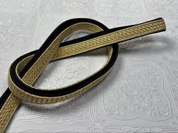 b-080 순수 실크 허리띠 평조 2way 후리소데 성인식 블랙 금