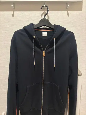 Paul Smith 풀 집업 후드티 멀티 스트라이프 L 블랙