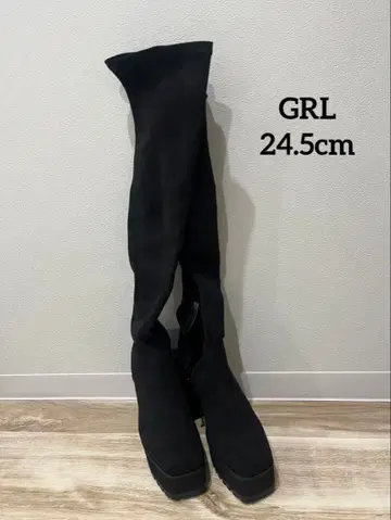 거의 새상품 GRL 니하이 부츠 24.5