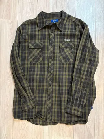 LFYT 플란넬 셔츠 올리브 체크 XXL