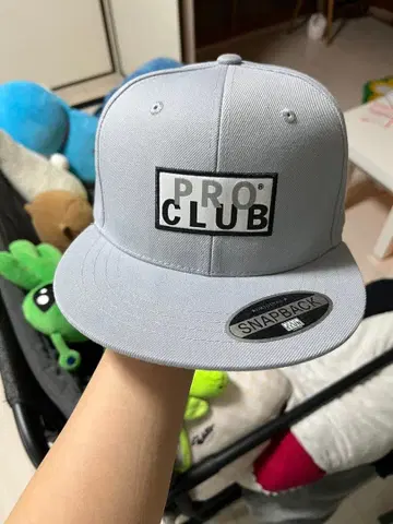 PRO CLUB 그레이 스냅백 캡