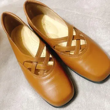 발이 편한 티에라 리카 가죽 컴포트 슈즈 외반모지 브라운 가죽