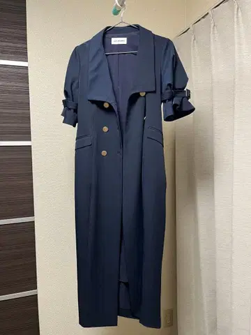 LILY BROWN 더블 트렌치 원피스 네이비