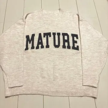 ANDS EARCH 핑크 로고 니트 여성용 M