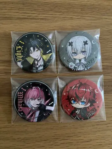 메테오라 캔뱃지 로제 미카사 군 라이토 멜트 할로윈 4개 세트