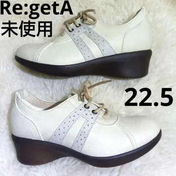 미사용 리게타 사이드 지퍼 스니커즈 컴포트 슈즈 레이스업 M