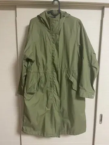 INGNI 후드 부착 모즈 코트 올리브