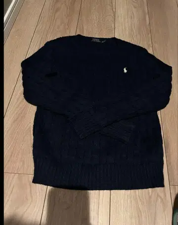 폴로 랄프 로렌 케이블 니트 스웨터 네이비