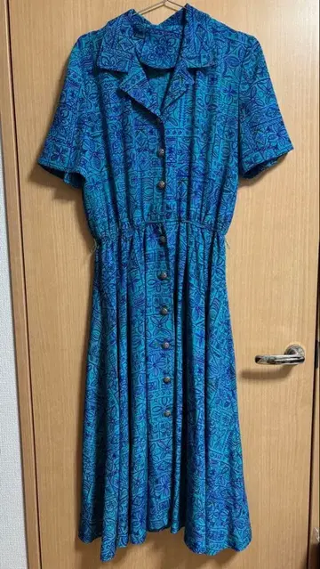 빈티지 구제 의류 패턴 원피스