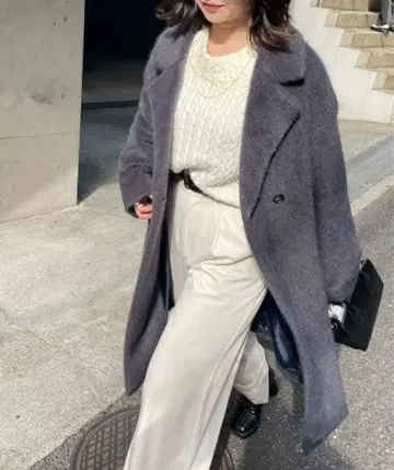 PAGEBOY 샤기 테일러 코트 그레이