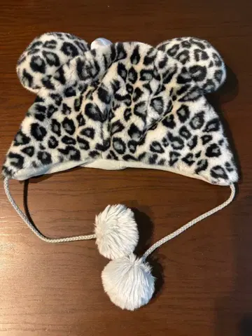 레오파드 무늬 미키풍 모자