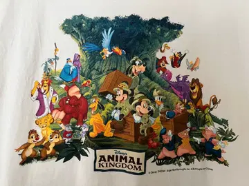 디즈니 빈티지 애니멀 킹덤 캐릭터 총집합 M 사이즈 티셔츠