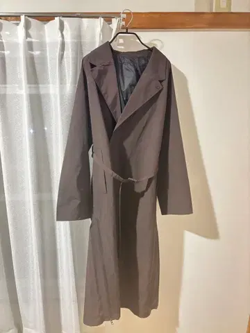 UNIQLO U 스탠 칼라 롱 코트 다크 브라운 L 480063