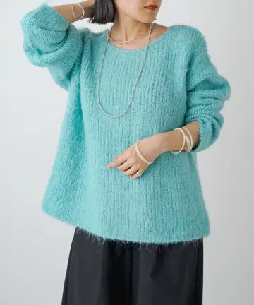 [ Omekashi ] 알파카 혼방 니트 풀오버