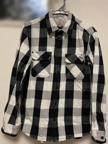 AVIREX USA 체크 무늬 긴팔 셔츠 M