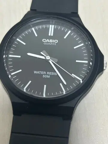 CASIO 손목시계 50M 방수 블랙 다이얼