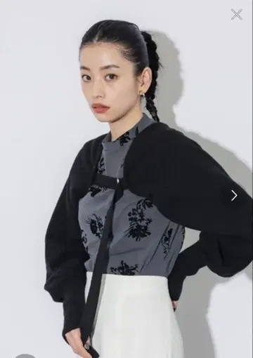 울 혼방 블랙 여성용 가디건