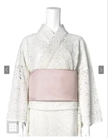 화이트 레이스 유카타 오비 세트 등