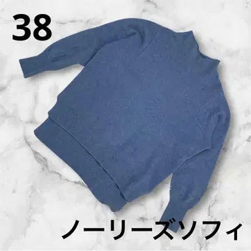 노리즈소피 여성용 하이넥 니트 라이트 블루 38 사이즈