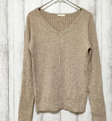 이드립 V넥 스웨터