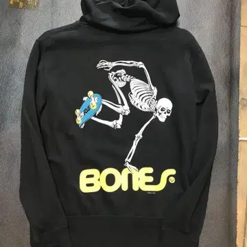 BONES 본즈 스켈레톤 디자인 집업 후드티 s