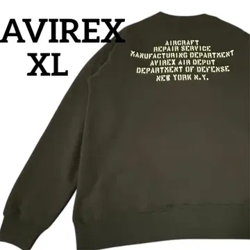 AVIREX 맨투맨 트레이닝복 블랙 XL