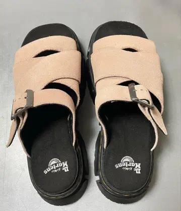 닥터 마틴 핑크 통굽 샌들 38