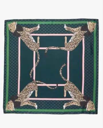 케이트 스페이드 레이디 레오파드 실크 스퀘어