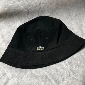 LACOSTE 블랙 버킷햇 58cm