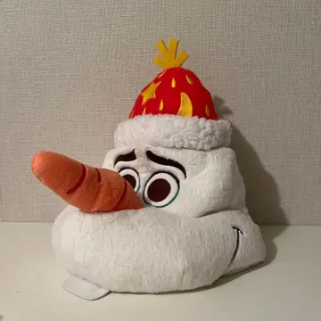 올라프 봉제 인형 크리스마스 산타 모자