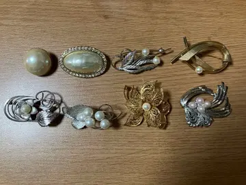 펄 브로치 8세트