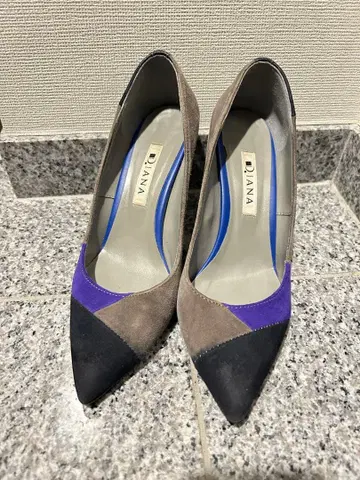 DIANA 스웨이드 하이힐 그레이/보라색/블랙