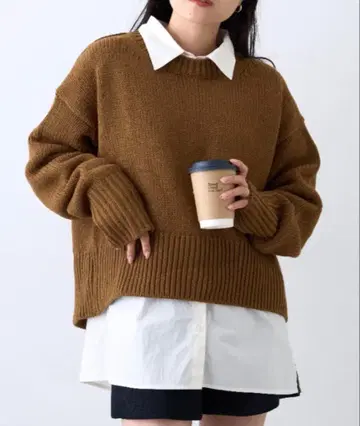 ciaopanic tipy 백 슬릿 멜란지 컬러 니트