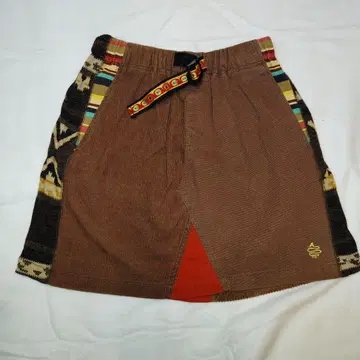 알디스 aldies 에스닉 패턴 허리 밴딩 브라운 스커트 S