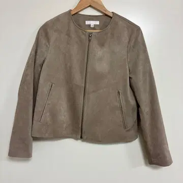 유니클로 여성용 스웨이드 노카라 자켓 사이즈 M