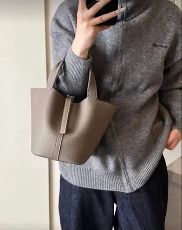 피코탄 느낌 럭셔리 주름 가공 인조 가죽 백 그레이지